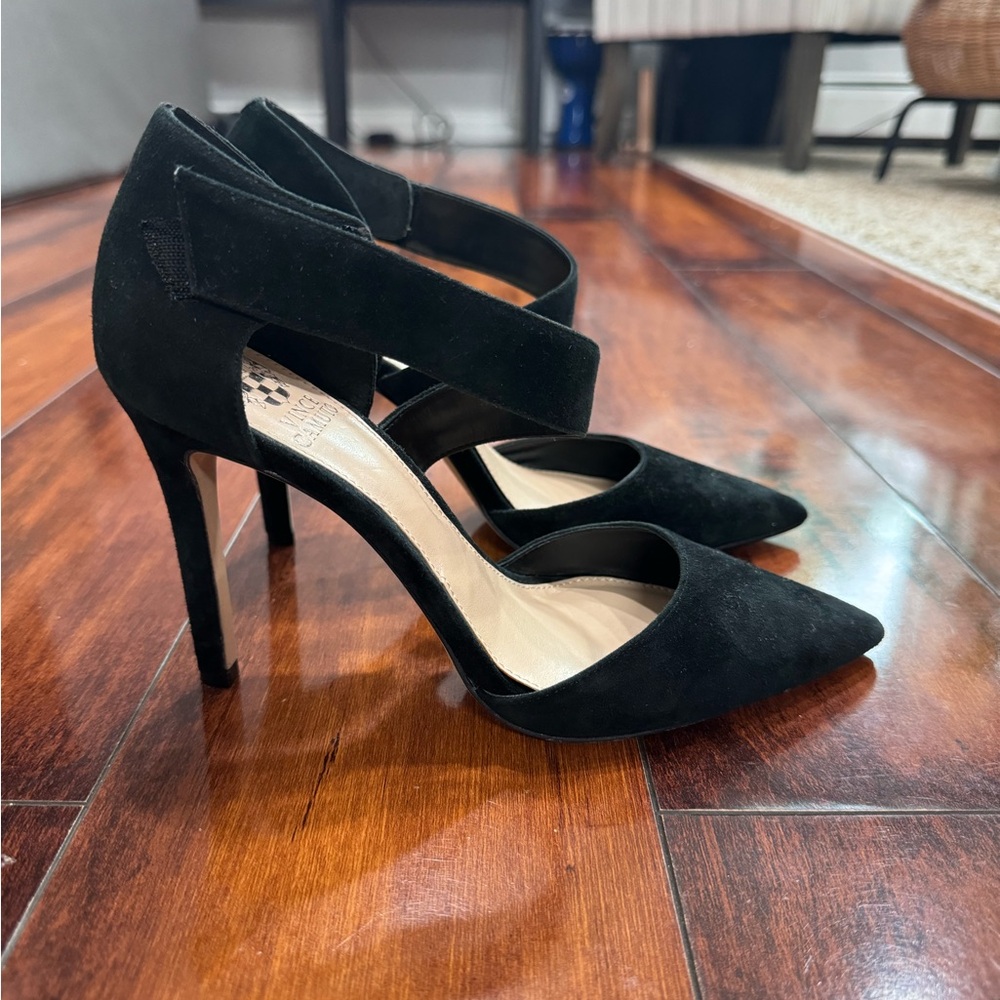 Black Suede High Heels